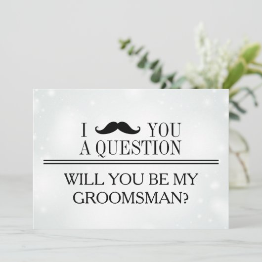 Bent u mijn Groomsman? Uitnodiging (Staand voorkant)