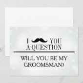 Bent u mijn Groomsman? Uitnodiging (Voorkant / Achterkant)