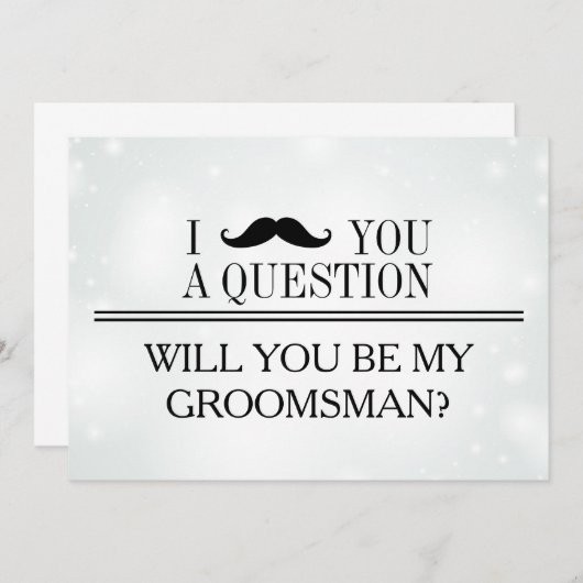 Bent u mijn Groomsman? Uitnodiging (Voorkant / Achterkant)