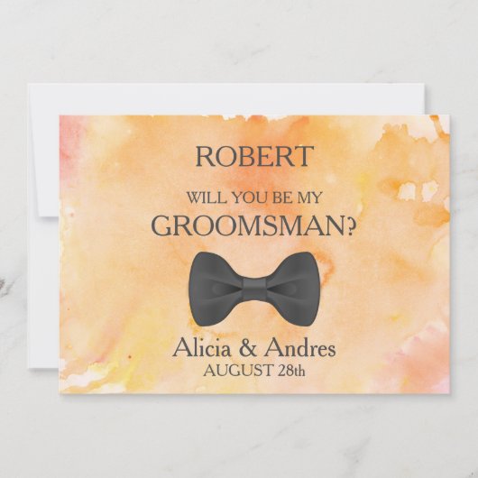 Bent u mijn Groomsman? Uitnodiging (Voorkant)