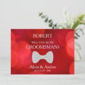 Bent u mijn Groomsman? Uitnodiging (Staand voorkant)