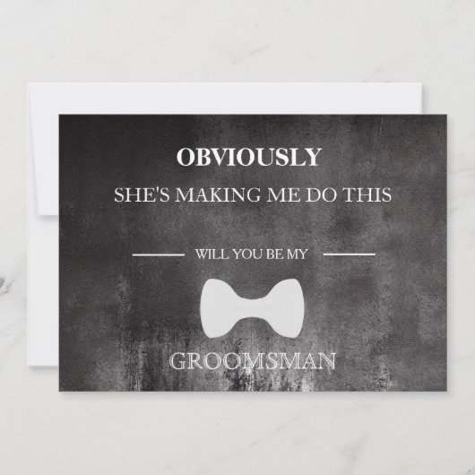Bent u mijn Groomsman? Uitnodiging (Voorkant)