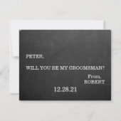 Bent u mijn Groomsman? Uitnodiging (Achterkant)