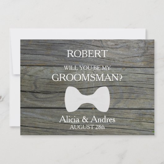 Bent u mijn Groomsman? Uitnodiging (Voorkant)