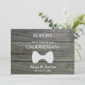 Bent u mijn Groomsman? Uitnodiging (Staand voorkant)