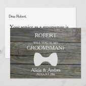Bent u mijn Groomsman? Uitnodiging (Voorkant / Achterkant)