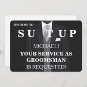 Bent u mijn Groomsman-uitnodiging? Kaart (Voorkant / Achterkant)