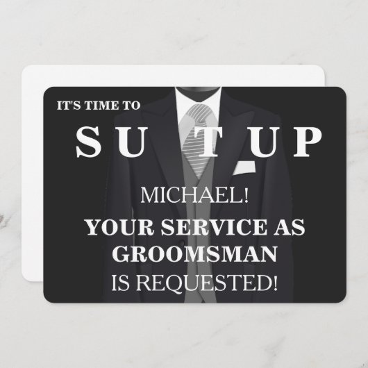 Bent u mijn Groomsman-uitnodiging? Kaart (Voorkant / Achterkant)