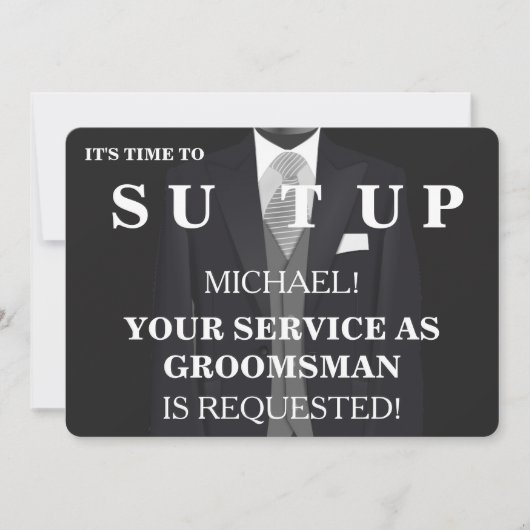 Bent u mijn Groomsman-uitnodiging? Kaart (Voorkant)