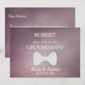 Bent u mijn Groomsman? Uitnodiging voorstel (Voorkant / Achterkant)