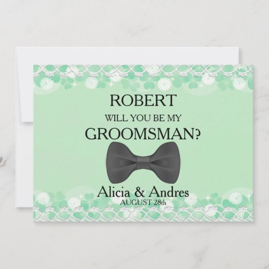 Bent u mijn Groomsman? Voorstel Kaart (Voorkant)