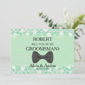 Bent u mijn Groomsman? Voorstel Kaart (Staand voorkant)