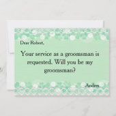 Bent u mijn Groomsman? Voorstel Kaart (Achterkant)