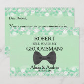 Bent u mijn Groomsman? Voorstel Kaart (Voorkant / Achterkant)