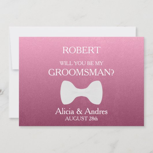 Bent u mijn Groomsman? Voorstel Kaart (Voorkant)