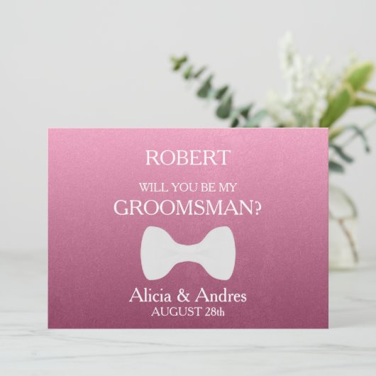 Bent u mijn Groomsman? Voorstel Kaart (Staand voorkant)