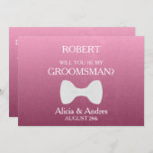 Bent u mijn Groomsman? Voorstel Kaart (Voorkant / Achterkant)