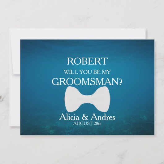 Bent u mijn Groomsman? Voorstel Kaart (Voorkant)
