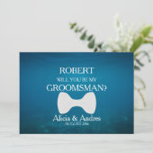 Bent u mijn Groomsman? Voorstel Kaart (Staand voorkant)