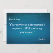 Bent u mijn Groomsman? Voorstel Kaart (Achterkant)