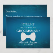 Bent u mijn Groomsman? Voorstel Kaart (Voorkant / Achterkant)
