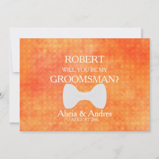 Bent u mijn Groomsman? Voorstel Kaart (Voorkant)