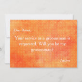 Bent u mijn Groomsman? Voorstel Kaart (Achterkant)