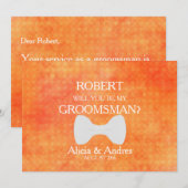 Bent u mijn Groomsman? Voorstel Kaart (Voorkant / Achterkant)