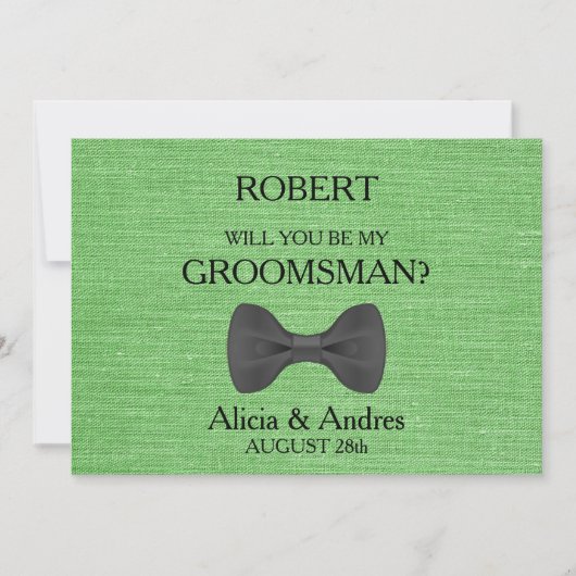 Bent u mijn Groomsman? Voorstel Kaart (Voorkant)