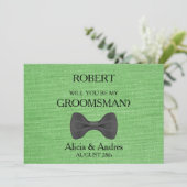Bent u mijn Groomsman? Voorstel Kaart (Staand voorkant)