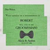 Bent u mijn Groomsman? Voorstel Kaart (Voorkant / Achterkant)