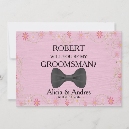 Bent u mijn Groomsman? Voorstel Kaart (Voorkant)