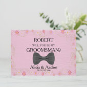 Bent u mijn Groomsman? Voorstel Kaart (Staand voorkant)