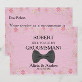 Bent u mijn Groomsman? Voorstel Kaart (Voorkant / Achterkant)