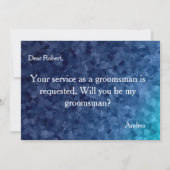 Bent u mijn Groomsman? Voorstel Kaart (Achterkant)
