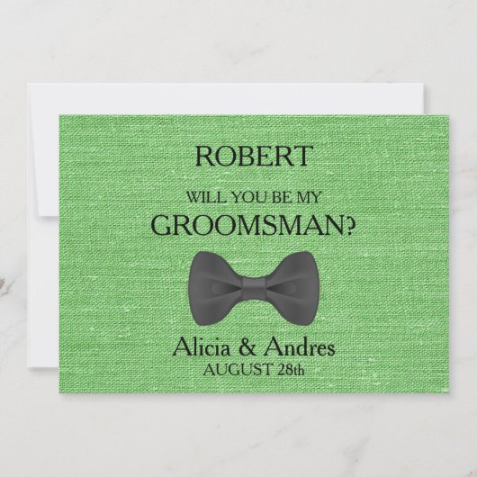 Bent u mijn Groomsman? Voorstel Kaart (Voorkant)