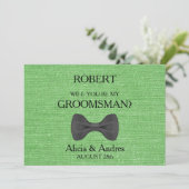 Bent u mijn Groomsman? Voorstel Kaart (Staand voorkant)