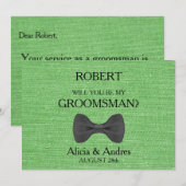 Bent u mijn Groomsman? Voorstel Kaart (Voorkant / Achterkant)