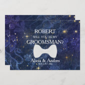 Bent u mijn Groomsman? Voorstel Kaart (Voorkant / Achterkant)