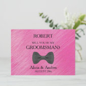Bent u mijn Groomsman? Voorstel Kaart (Staand voorkant)
