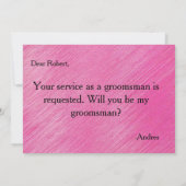 Bent u mijn Groomsman? Voorstel Kaart (Achterkant)