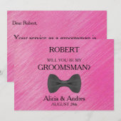 Bent u mijn Groomsman? Voorstel Kaart (Voorkant / Achterkant)