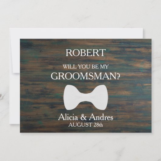 Bent u mijn Groomsman? Voorstel Kaart (Voorkant)