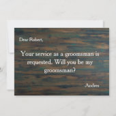 Bent u mijn Groomsman? Voorstel Kaart (Achterkant)
