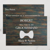 Bent u mijn Groomsman? Voorstel Kaart (Voorkant / Achterkant)
