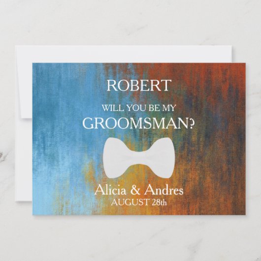 Bent u mijn Groomsman? Voorstel Kaart (Voorkant)