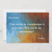 Bent u mijn Groomsman? Voorstel Kaart (Achterkant)