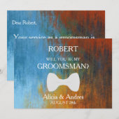 Bent u mijn Groomsman? Voorstel Kaart (Voorkant / Achterkant)