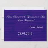 Bent u mijn Groomsman White & Black Stropdas Invit Kaart (Achterkant)