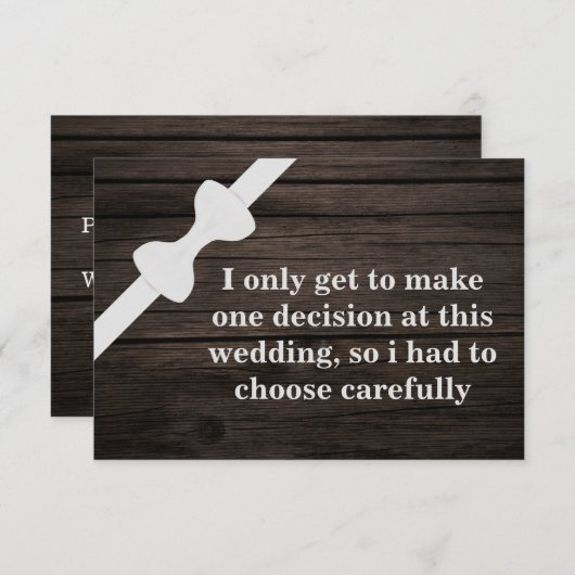 Bent u mijn Groomsman? Wooden Background Invita Kaart (Voorkant / Achterkant)